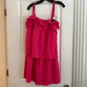 $130 Fiorucci  Pink Dress with ice cream cone pin summer Sz 42 (Ita…